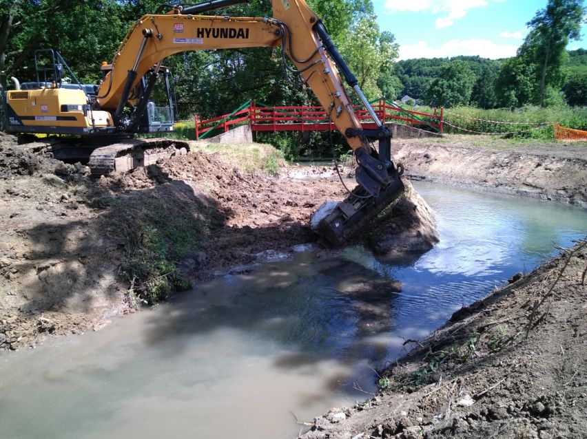 Travaux sur le Baignon à Morée
